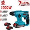 ONEVAN Trapano a percussione rotativo elettrico ONEVAN 3600 giri/min, senza fili, leggero, 2 velocità, utensile elettrico per lavorazione del legno, compatibile con batteria Makita 18V.