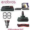 erabros Batteria per aspirapolvere Erabros EV7 / Filtro HEPA / Spazzola elettrica per pavimenti / Unità motore principale / Contenitore raccoglipolvere / Spazzola a rullo