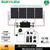 Sukflow Microinverter solare da 2250W Plug and Play con 4 MPPT, monitoraggio WiFi, impermeabile IP67, per balcone, casa, sistema fotovoltaico connesso alla rete.