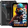 OUKITEL RT3 Plus Tablet Android 15 Robusto, 16GB+128GB Espandibile fino a 1TB, Tablet Impermeabile, Display HD da 8 Pollici, Batteria da 1100mAh