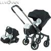 LUVCHAIN Nuovo passeggino multifunzionale 4 in 1 pieghevole con seggiolino auto, carrozzina portatile 3 in 1, disponibile in stock UE