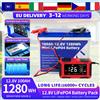 PWOD Batteria LiFePO4 PWOD 12V 100AH con Caricabatterie, 6000+ Cicli, Nuova di Zecca, Gruppo 24 Grado A, BMS Intelligente Integrato, Pacco LFP Ricaricabile per Accumulo Energetico Domestico, Sistemi Solari