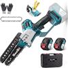 Seesii Motosega Elettrica Senza Spazzole Seesii 6'' a Batteria, Mini Motosega Cordless per Lavorazione del Legno e Potatura Alberi, Utensile Elettrico con Batteria Ricaricabile Compatibile con Batterie