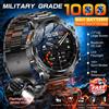 GUHUAVMI Nuovo Smartwatch Militare da Esterno 2026, Batteria da 1000 mAh a Lunga Durata, Monitoraggio Fitness, Orologio Sportivo Tattico Impermeabile con Torcia, Braccialetto con Chiamate Bluetooth per Uomo,