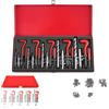 NONE Kit riparazione filetti 131 pezzi trapano HSS inserti elicoidali M5 M6 M8 M10 M12 attrezzo auto macchinari officina fai da te inserti resistenti set montaggio completo manutenzione industriale