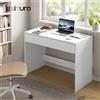 Eugad Tavolo per computer bianco con 1 cassetto portaoggetti 100x50x75 cm, tavolo per PC portatile, scrivania da ufficio, postazione di lavoro per soggiorno, casa, studio