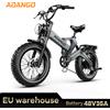 Aoango Bicicletta elettrica pieghevole Aoango da 20 pollici con pneumatici larghi, per tutti i terreni, montagna e neve, per adulti, batteria rimovibile da 48V 35Ah, per uomini e donne