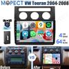Mopect Autoradio MOPECT 10 pollici 4+64GB per Volkswagen Touran 1T1 1T2 1T3 2004-2008 con CarPlay wireless, GPS, navigatore, radio FM, Bluetooth, DAB e AHD
