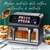 sinaopus Friggitrice ad Aria Sinaopus 9L XXL 2200W a Doppia Camera, Senza Olio, con Pannello LED Touch, Programmi Automatici, Controllo della Temperatura e Timer