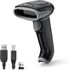 Eyoyo Scanner di codici a barre Bluetooth 2D Eyoyo senza fili, lettore di codici a barre e QR portatile da 2500 mAh con cavo USB, per l'inventario di biblioteche e magazzini, compatibile con iPad, iPhone e