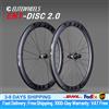 ELITEWHEELS Ruote ELITEWHEELS ENT 2.0 con Freno a Disco, Set di Ruote in Carbonio 700C, Bloccaggio Centrale, Qualità UCI per Bici da Corsa