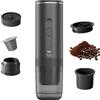 Betuyoo Macchina da Caffè Elettrica Wireless 2-in-1 per Auto e Casa, Macchina da Caffè Portatile per Campeggio, Compatibile con Capsule e Caffè Macinato