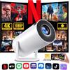 NONE ZNLYRION Mini Proiettore Smart 4K con Decodifica 720P Nativo, Android 11.0, WiFi6, BT5.0, Portatile per Home Theater, Correzione Automatica Keystone, Display 130"