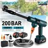 Yofidra Idropulitrice Elettrica Portatile YOFIDRA 200 Bar Senza Fili con Pistola a Spruzzo e Secchio per Batteria Makita 21V