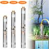 NONE Pompa Sommergibile per Pozzi Profondi in Acciaio Inox 370W 750W 1100W con Cavo da 20m, Pompa ad Alta Prevalenza per Pozzi, Cisterne e Irrigazione, 4 Pollici