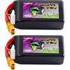 OVONIC Batteria LiPo OVONIC Rebel 4S 1550mAh 150C 14.8V con Connettore XT60, Batteria LiPo con Connettore XT60 in Softcase