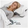 NONE Cuscino Memory Foam a Lento Ritorno a Forma di Farfalla per il Sonno, Cuscino Ortopedico per il Collo e il Sollievo dal Dolore, Supporto per la Pancia, Cuscino Confortevole per Chi Dorme su un Fianco