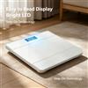 NONE Bilancia Digitale WETECH per Peso Corporeo 180kg/0.1kg con Funzione Temperatura, Display LED Nascosto, Bilancia da Bagno in Vetro Temperato
