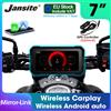 Srnubi Navigatore Portatile per Moto da 6.25 Pollici con Radio, CarPlay, Android Auto, Bluetooth, Impermeabile IP67, Cruscotto Digitale per Moto con Telecomando