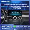 BONROAD Nuovo Lettore Multimediale per Auto con Schermo Touch da 12,3" Linux, Radio Stereo, CarPlay Wireless, Android Auto per Mercedes Benz Classe C W205, Classe V W447, GLC X253 2014-2018 NTG5.0,