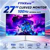 FYHXele 27 pollici 100Hz curvo monitor di gioco FHD 1080P 16:9 CSOT HVA pannello PC schermo desktop 2ms 99%sRGB R2800 matte occhio cura DC dimming HDMI VGA ufficio home gamer monitori