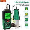 YIERYI Tester Digitale 9 in 1 per Terreno, Sensore NPK, Misuratore PH EC, Rilevatore di Temperatura, Umidità, Salinità e Fertilità per Giardino