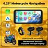 MEKEDE EU Store Navigatore GPS per moto portatile da 6,25 pollici IP67 impermeabile Navifly Wireless Carplay Android Auto DVR Registratore di guida Monitor moto WIFI Smart Player Dual BT Registratore