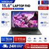 XISEZIUO Laptop IPS Full HD da 15,6 pollici con Intel Core i3, Windows 11 Pro, 16 GB di RAM, SSD da 512 GB, Wi‑Fi 5, Bluetooth 5.0, tastiera francese, pellicola protettiva per tastiera, lettore di impronte