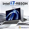 NONE Computer portatile da 14.1 pollici Intel Core i7 9850H/A3950 con Windows 11, 12GB di RAM, SSD da 512GB/1TB, ideale per lavoro, studio e ufficio.