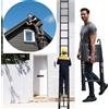NONE Scala Telescopica Estensibile 6,2M / 20,3FT con Ganci Staccabili, Scala Pieghevole in Alluminio 6,2M / 20,3FT per Uso Domestico Interno ed Esterno Fai-da-Te