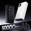 cohana Power Bank portatile da 50000 mAh, caricabatterie portatile con ricarica super veloce da 66 W, ricarica 4 dispositivi contemporaneamente, torcia a LED con tracolla, batteria ad alta capacità