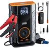PAIVIROKU Avviatore d'Emergenza 4-IN-1 per Auto con Compressore d'Aria, Potenza di Picco 1500A, Booster per Batteria Auto, Pompa d'Aria 150PSI, Power Bank Portatile, Gonfiatore Pneumatici