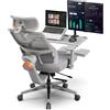 NEWTRAL Sedia Ergonomica Newtral MagicH-GPro per Casa e Ufficio con Workstation LAPD, Poggiapiedi, Poggiatesta 5D, Braccioli 4D