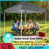 NONE Gazebo Pieghevole 2x2m con 3 Altezze Regolabili, Telaio in Acciaio Antiruggine, Borsa per il Trasporto, Ideale per Campeggio, Picnic ed Eventi all'Aperto