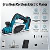 TKKEACE Pialla elettrica brushless a batteria al litio, pialla elettrica brushless da 82 mm, 15000 giri/min, pialla per legno senza fili (solo corpo macchina, senza batteria), compatibile con batteria Makita