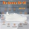 NONE Scarpe Casual da Donna in Ecopelle Bianca, Sneakers Basse con Lacci, Patch per Tacco Opzionale, Calzature Comode per Uso Quotidiano e Street Style