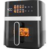 NONE Friggitrice ad aria digitale smart, nera, 8 programmi preimpostati, display LCD, cottura a basso contenuto di olio, 5/10 QT, controllo della temperatura.