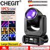 CHEGIT 150W RGB Moving Head Beam Light 8 Graphic Patterns 8 Lighting Effects Auto Run Sound Activated DMX512 No Remote Stage Lamp for DJ Disco Club Wedding KTV Indoor Party Home Event Decor Stage