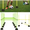 NONE Set di Ostacoli per Allenamento di Agilità nel Calcio - Kit Regolabile per Velocità e Coordinazione - 15 Barre con Basi Riempibili d'Acqua - per Allenamento Calcistico, Sport all'Aperto e Esercizi di