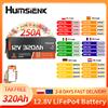 Humsienk Batteria LiFePO4 Humsienk 12V 300Ah (320Ah) con BMS 250A e Bluetooth, Protezione Bassa Temperatura, 4096Wh, Ciclo Profondo, Ideale per Camper, Campeggio, Nautica, Accumulo di Energia Solare e