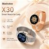 BLACKVIEW Smartwatch Blackview X30 per Donne, GPS, Chiamate Bluetooth, Schermo TFT HD da 1,26 Pollici, Cinturino in Metallo, Assistente Vocale, 100+ Modalità Sportive, Notifiche Salute Femminile