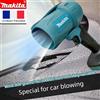 Makita Soffiatore Elettrico Makita 30000RPM, Ventilatore Turbo Jet, Aspirapolvere ad Aria Compressa, Batteria 18V Ricaricabile con Luce, per Pulizia Auto