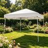 HiMISS Gazebo Pop-Up 3x3m con Gambe Inclinabili, Tenda Impermeabile da Esterno con Protezione UV, Altezza Regolabile, Copertura 2,4x2,4m, Borsa per il Trasporto, Telaio in Acciaio 25x25mm/20x20mm con