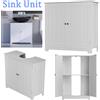 NONE Mobile sotto lavabo autoportante capiente con due ante mobile bagno ampio spazio di stoccaggio dimensioni 58x30x60 cm armadio pratico robusto sotto lavandino per bagni domestici