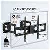 unho Supporto da Parete per TV da 32-65 Pollici, Orientabile e Inclinabile, per Schermi LCD LED Plasma
