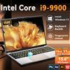 NONE Laptop portatile ultra sottile da 15.6 pollici con Windows 11 Pro, Intel Core i9-9900, 16GB di RAM, SSD da 1TB/2TB, lettore di impronte digitali, per ufficio e gaming.