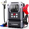 NONE Avviatore d'Emergenza per Auto 26800mAh con Pompa d'Aria, Booster Batteria Auto 1500A 12V, Power Bank Portatile, Dispositivo di Avviamento per Auto