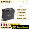 ERVPES Mini PC ERVES E1 con AMD Ryzen 3 3250C, 8GB DDR4, SSD da 256GB, Windows 11 Pro, Wi-Fi Dual-Band, Bluetooth 5.2, Computer Desktop per Ufficio