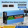 TATALIKEN Convertitore di Potenza per Auto 2000W 3000W da DC 12V a AC 220V, Inverter con Doppia Porta USB, Adattatore per Veicoli per TV, Frigorifero, Drone, Essenziale per Viaggi su Strada