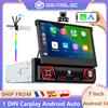 GEARELEC Autoradio Android 14 1 Din Carplay Android Auto Schermo IPS Retrattile da 7 Pollici Lettore Multimediale Universale per Auto Navigazione GPS Bluetooth FM RDS Stereo per Auto